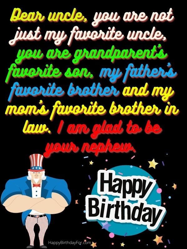 Happy birthday wishes for uncle image