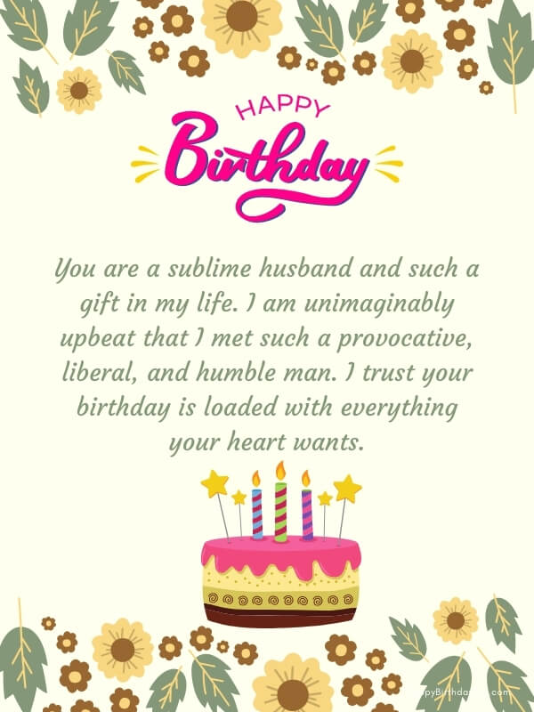 Romantic Birthday Wishes for husband