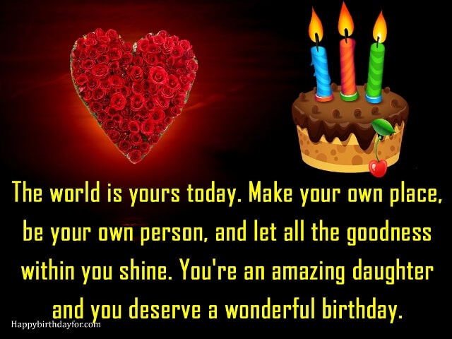 Birthday Wishes for Daughter from mom card photos pictures images wallpapers messages
