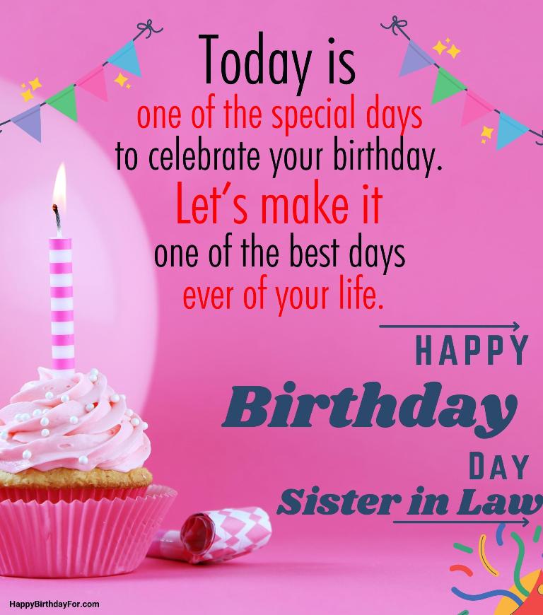 Happy Birthday Sister In Law Card