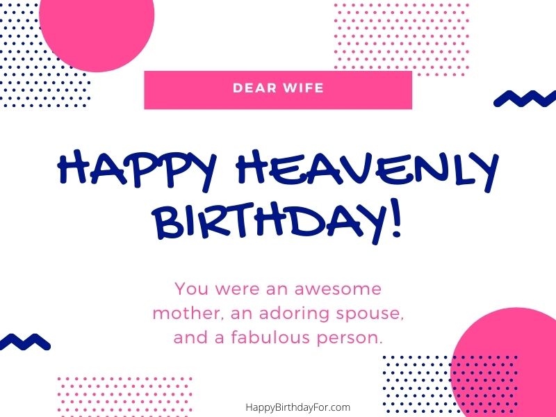 Happy Heavenly birthday wishes for wife image