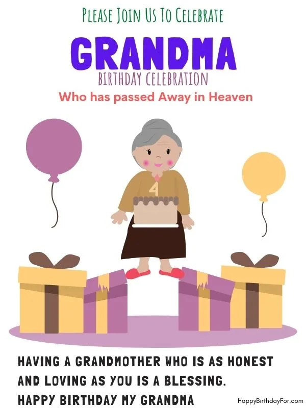 Happy Birthday Wishes For grandma who is passed away