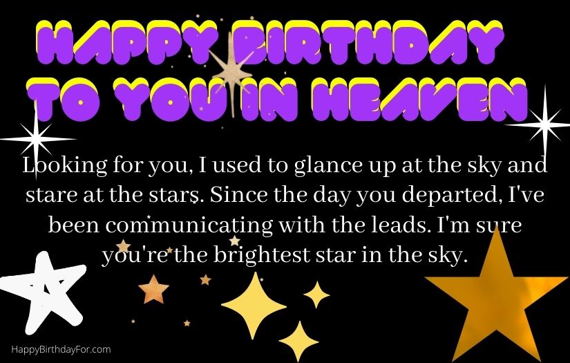 Happy Birthday wishes in heaven image designs