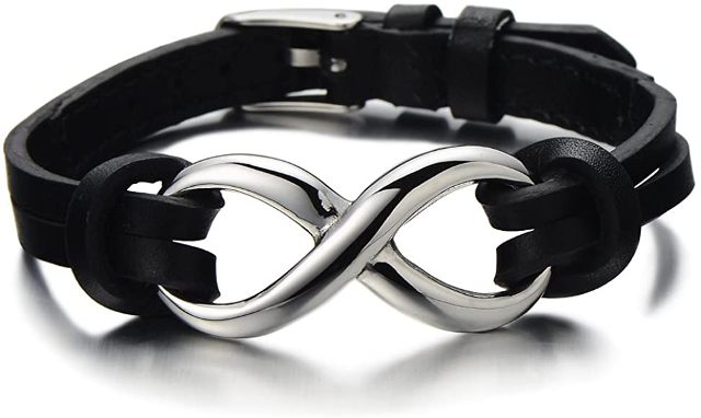  Men's Engraved Infinity Bracelet