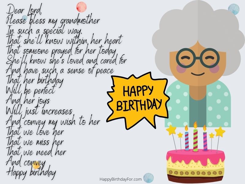 happy birthday poems for grandma in heaven