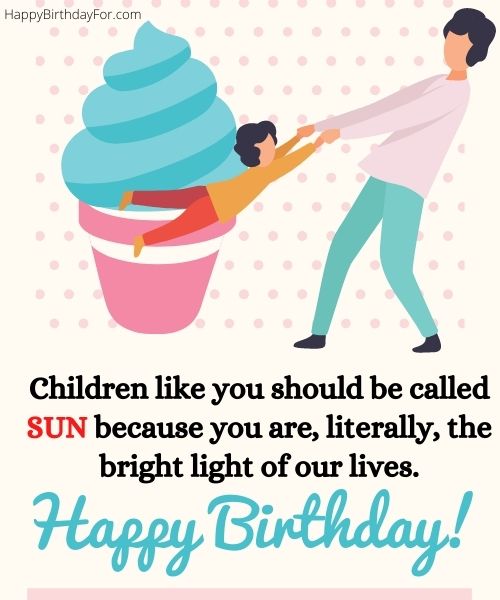 Birthday wishes for son daughter child image