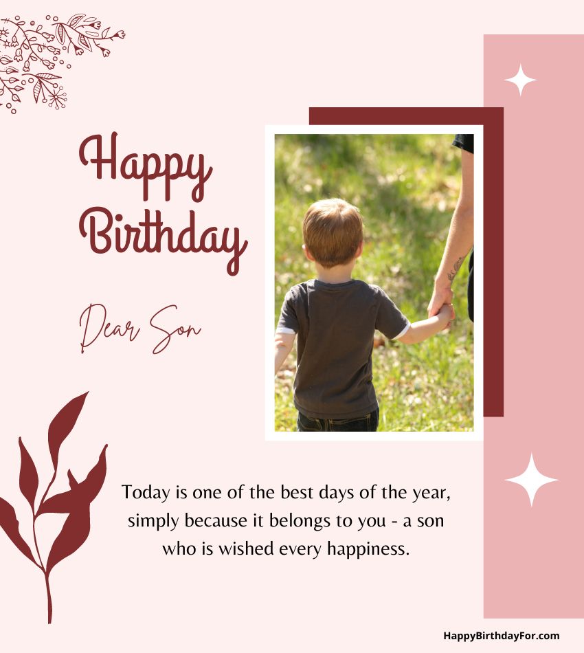 Happy Birthday Son Wishes Card