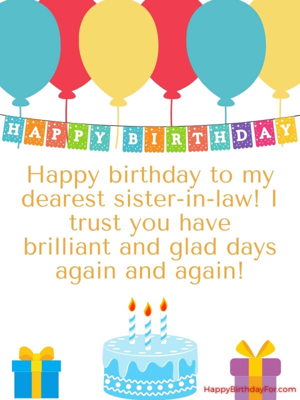 Happy Birthday Wishes For A Sister In Law