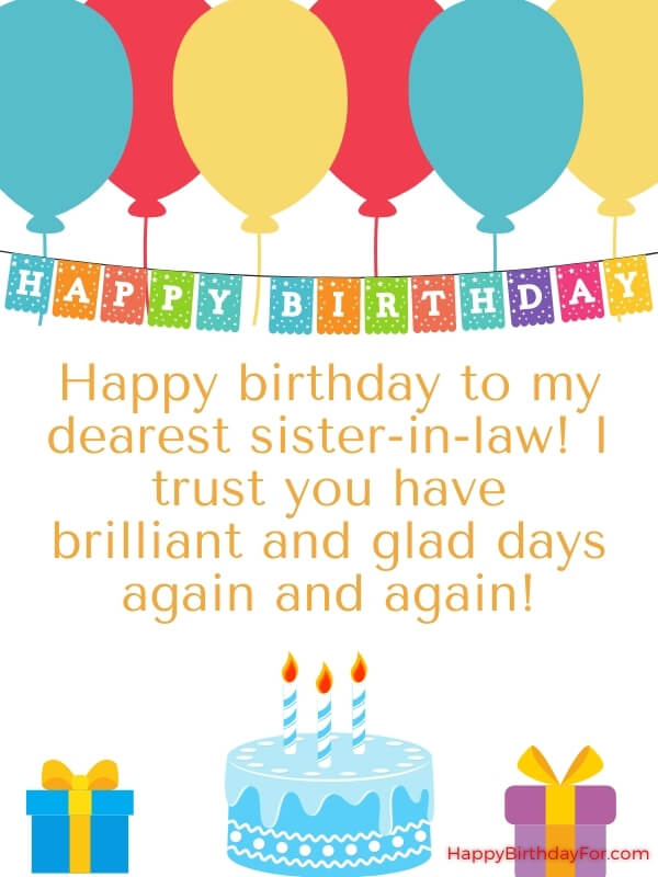 200 Happy Birthday Wishes And Messages For A Sister In Law (Wife's Younger Sister) 4 Happy Birthday Wishes For A Sister In Law