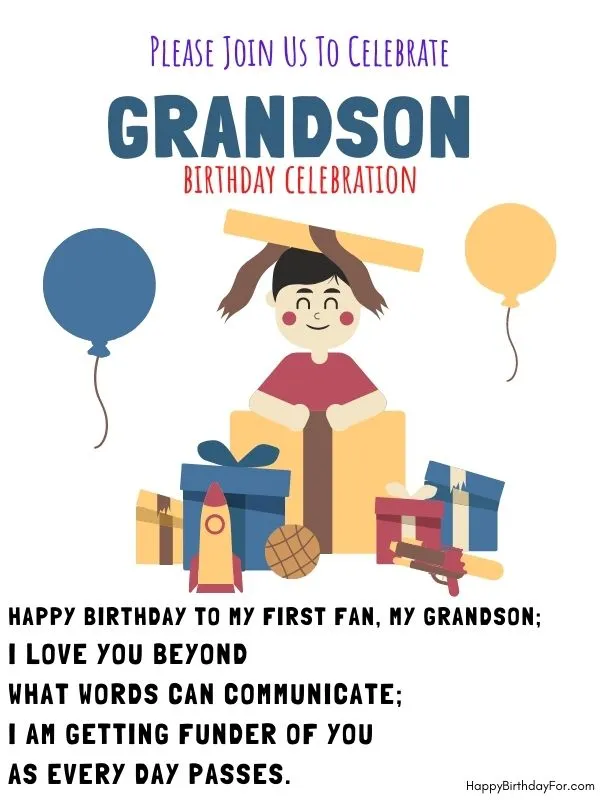happy birthday wishes for grandson image