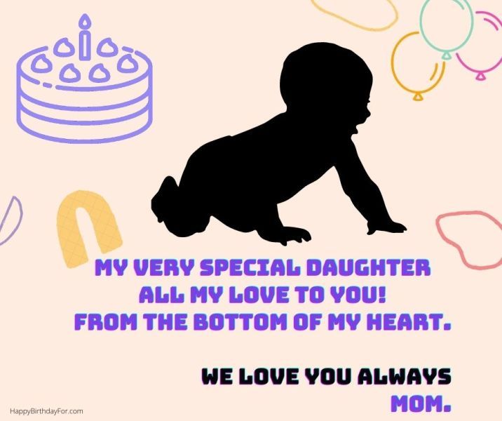 1st Birthday Wishes For Daughter From Mom And Dad