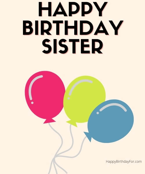 Happy Birthday Cards For Sister