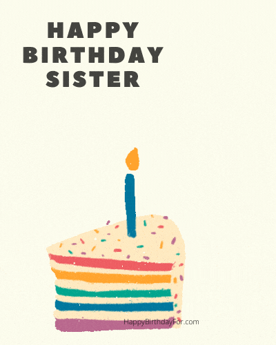 Happy Birthday Sister GIF Image
