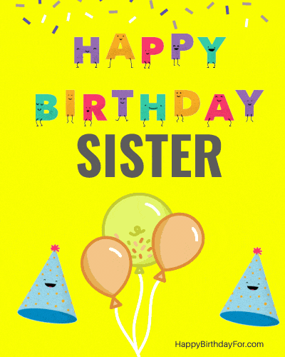 Happy Birthday Sister GIF Image