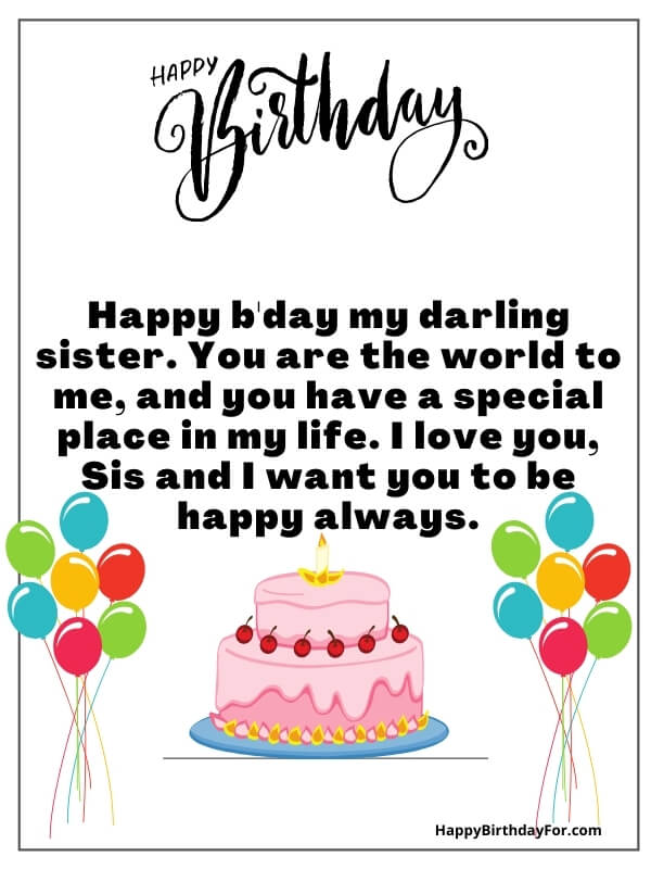 Happy Birthday Wishes for Elder Sister