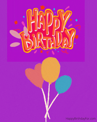 Happy birthday GIF Images balloon