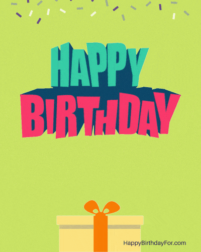 Happy birthday GIF cake image