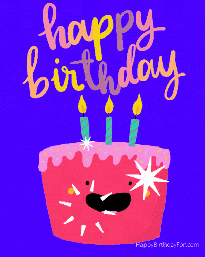 Happy birthday GIF cakes images