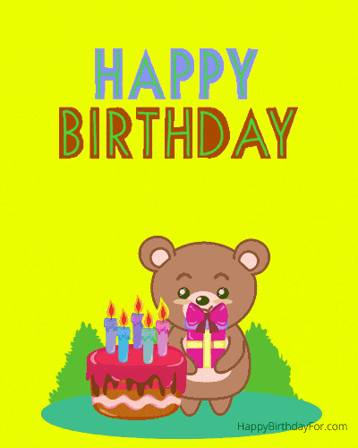 Happy birthday GIF dog image