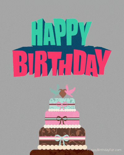 Happy birthday cake GIF images