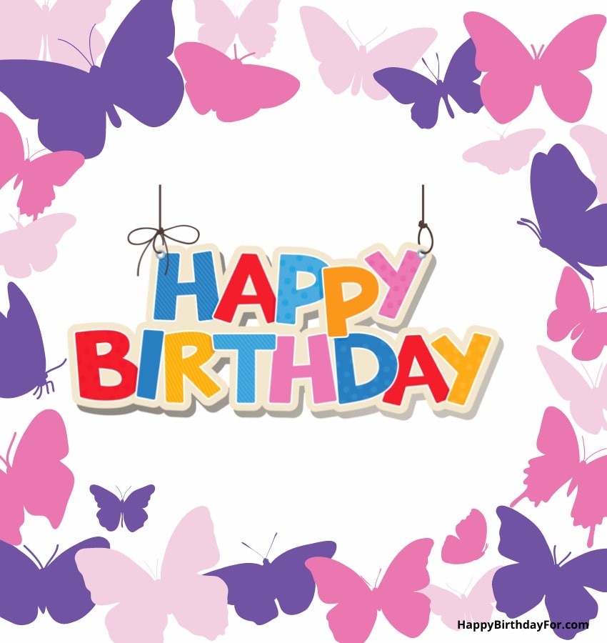 30+ Happy Birthday Images With Butterflies 11 Happy Birthday Image Butterflies