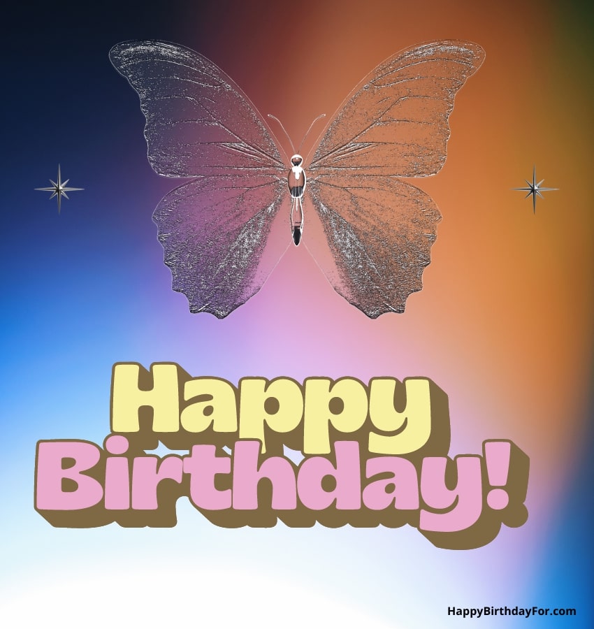 Happy Birthday Butterflies Image